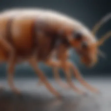 Flea Biology and Heat Sensitivity Illustration of flea life cycle with emphasis on heat sensitivity