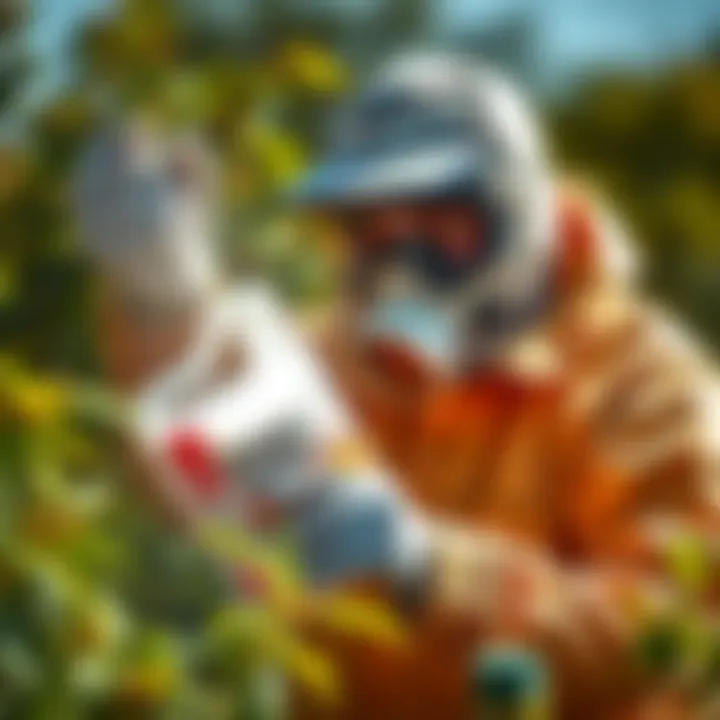 Application of Boric Acid in Pest Management Pest control professional applying boric acid