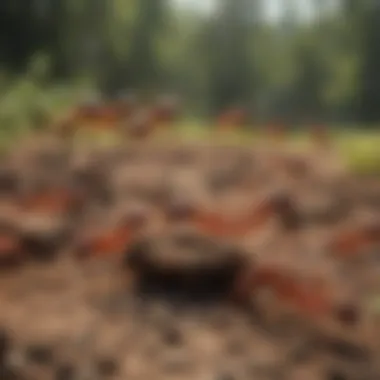 Fire Ants in Their Environment Fire ants in their natural habitat