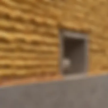 Wall Structure Highlighting Insulation and Pest Barriers Cross-section of a wall with insulation and pest barriers