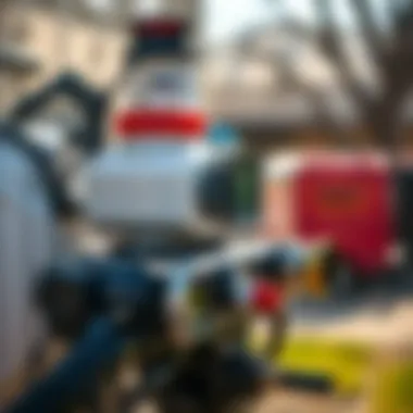 Detailed view of the B&G AccuSpray system showcasing its components