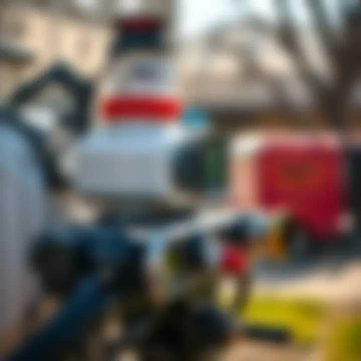 Detailed view of the B&G AccuSpray system showcasing its components