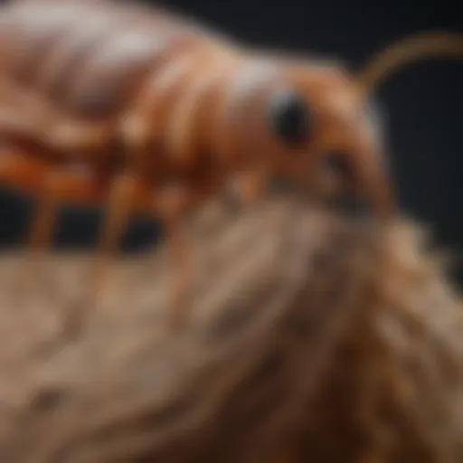 Close-up view of termite anatomy showcasing their unique characteristics