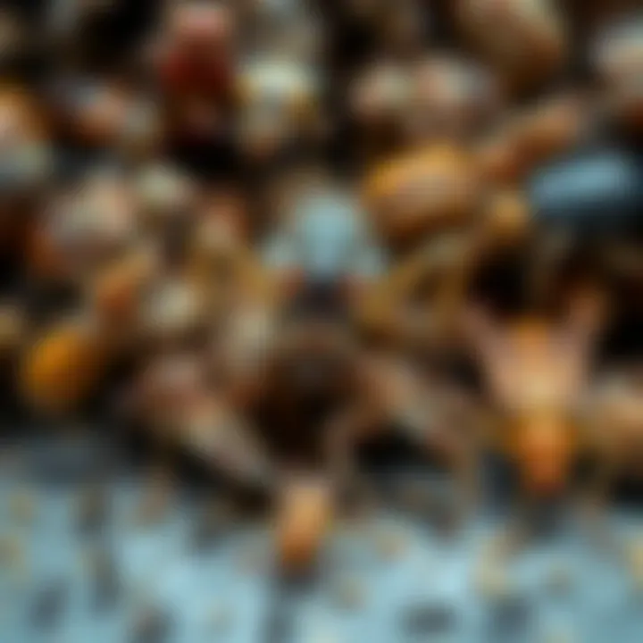 Identifying Common Residential Pests Close-up of pests commonly found in residential areas, emphasizing the importance of pest identification.