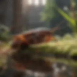 German cockroach in a habitat