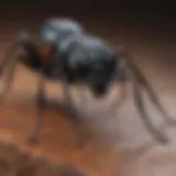 Close-up of carpenter ant on wood surface