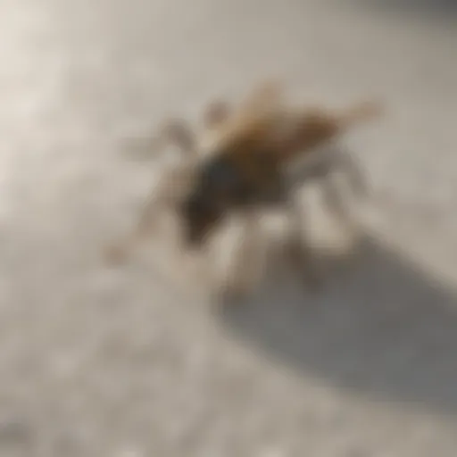 Close-up view of insect spray foam application on a surface