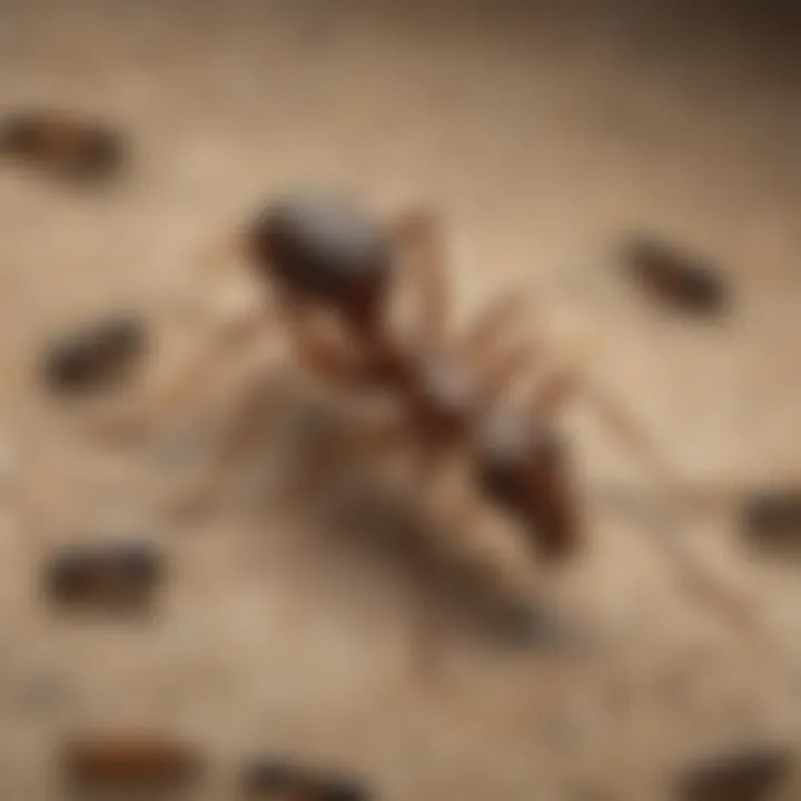 Visual representation of various common ant species found indoors