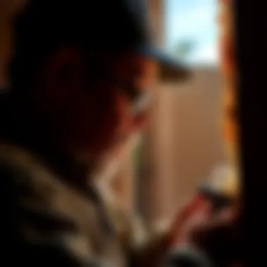 Homeowner inspecting a property for termite infestation