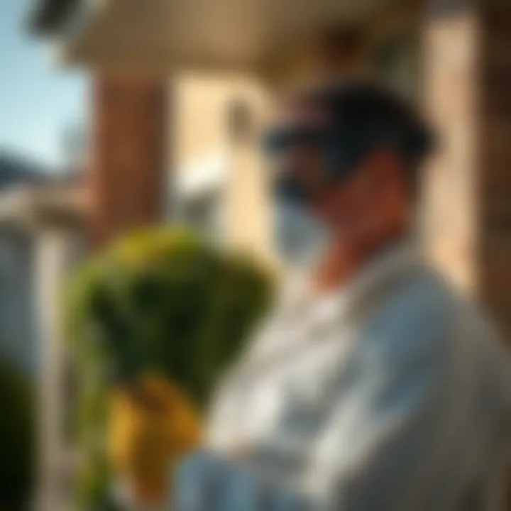 A professional assessing a property for pest management solutions