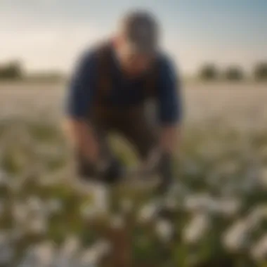 Natural Pest Control Techniques Natural pest control methods in action in a cotton field