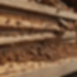 Close-up of a termite infestation in wooden structure