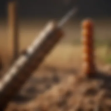 Close-up of a termite stake demonstrating its chemical components