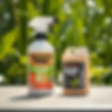 Sustainable Pest Control Solutions An eco-friendly pest control product displayed against a backdrop of lush greenery, highlighting sustainable practices.