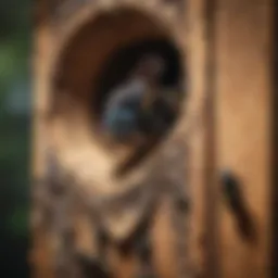 Carpenter bee nesting hole in wood