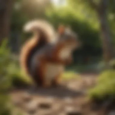 Eco-Friendly Deterrents for Squirrel Control Natural deterrents displayed in a garden