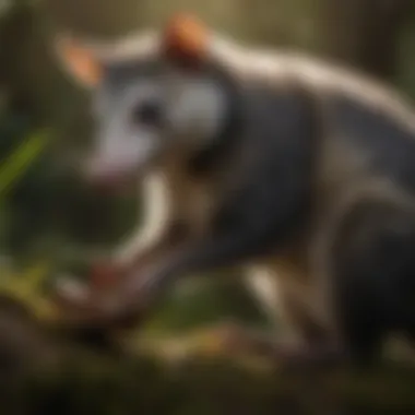 Safe Handling Techniques for Captured Opossums Safe handling of opossums demonstrating proper techniques