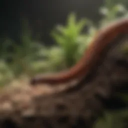 Close-up of a centipede in its natural habitat