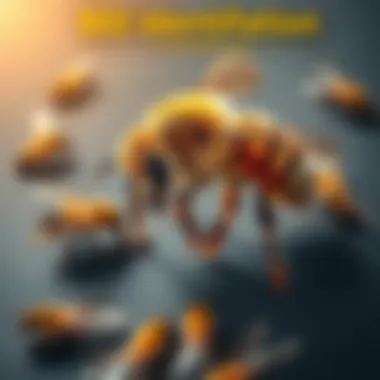 Bee identification guide with various species