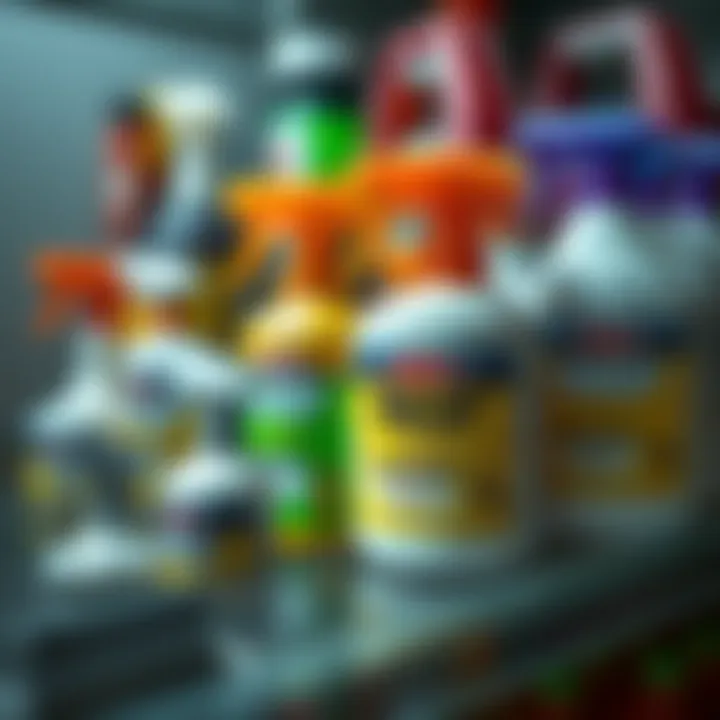 Chemical Solutions for Wasp Management Chemical wasp control products displayed on a shelf