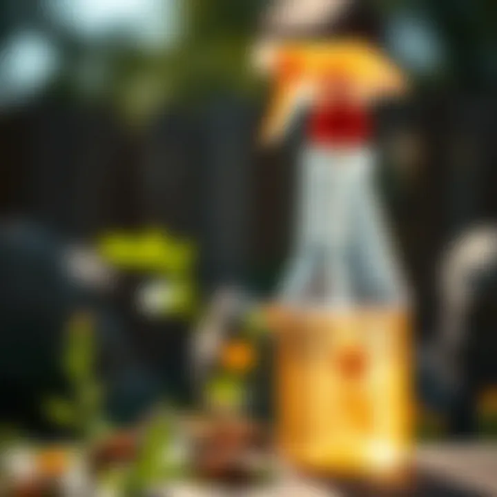 Natural Repellents for Safe Wasp Control Natural repellent solution in a spray bottle