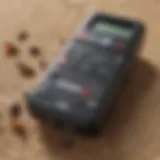 Close-up view of a pest identification tool