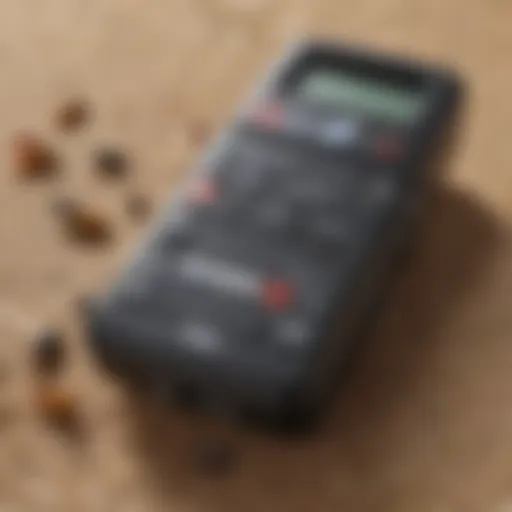 Close-up view of a pest identification tool