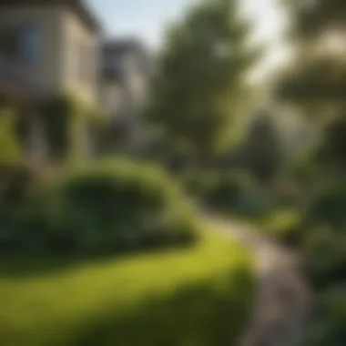 A lush green yard treated for fleas
