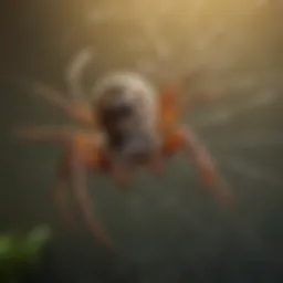 Close-up of a spider on a web