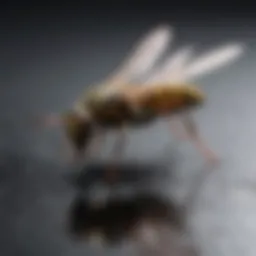 Close-up of a wasp on a surface