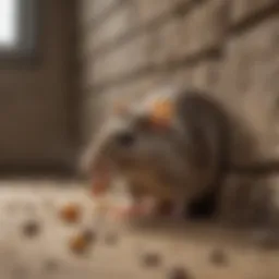 Strategic placement of rodent bait in wall cavities