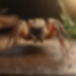 A close-up view of a spider in its natural habitat