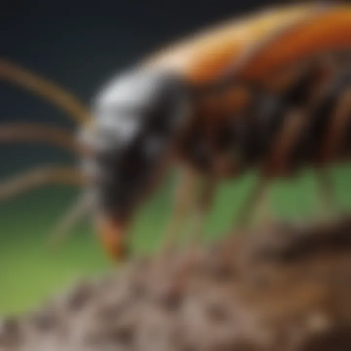 Illustration of biological pest control methods involving beneficial insects
