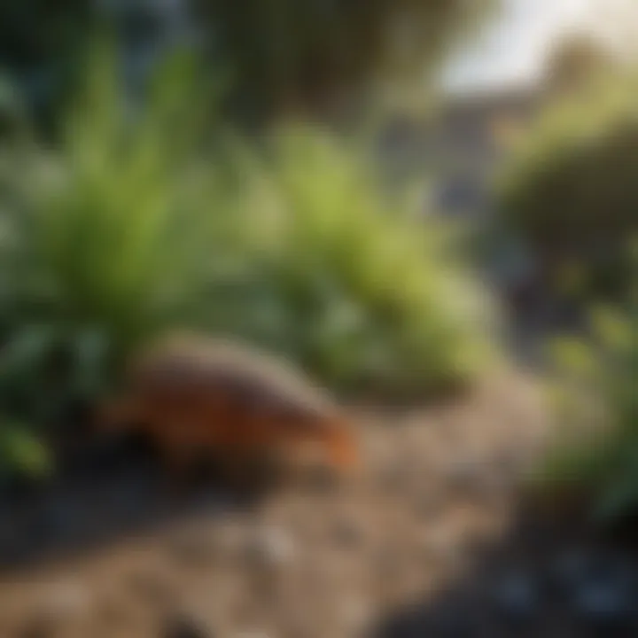 Natural plants and herbs known to repel fleas in a garden setting