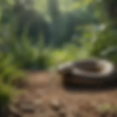 Natural Repellents for Snake Deterrence Natural repellents arranged in a garden setting