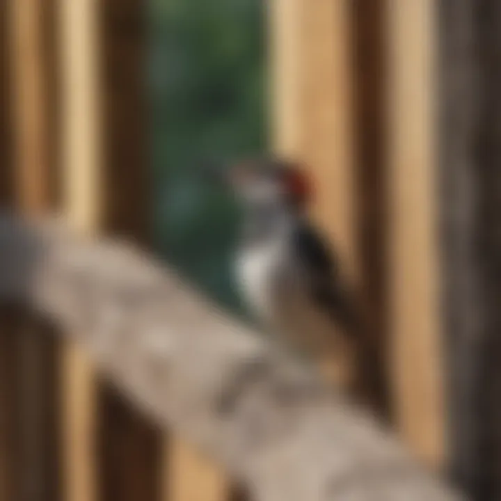 Various physical barriers used to protect homes from woodpeckers.