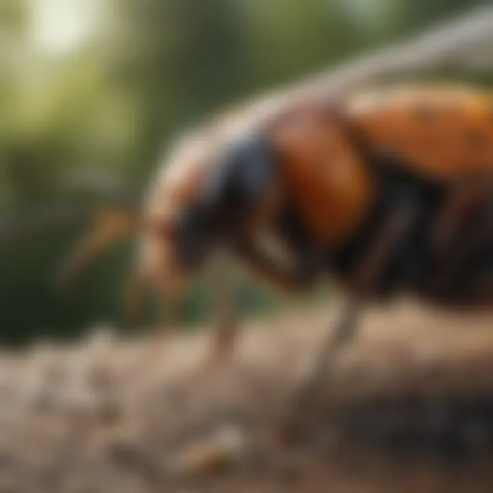 A close-up view of beneficial insects contributing to pest control.