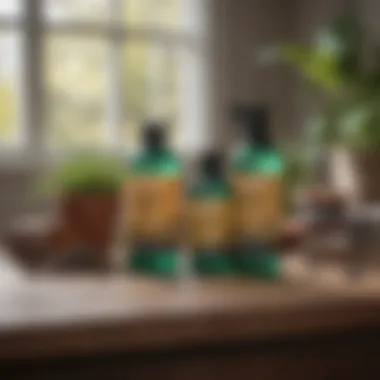 Eco-friendly pest control products displayed on a table