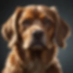 A close-up view of a dog with a shiny coat, showcasing the results of effective flea treatment.