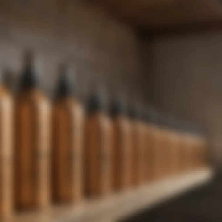 Variety of termite sprays on a shelf