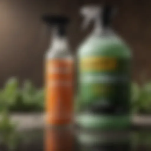 Close-up view of eliminator pesticide chemical composition
