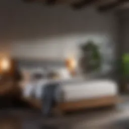 Stylish platform bed showcasing modern design