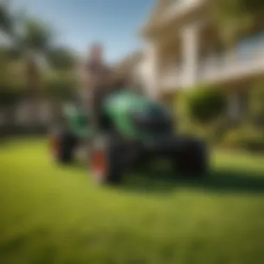 Eco-friendly lawn care techniques in action