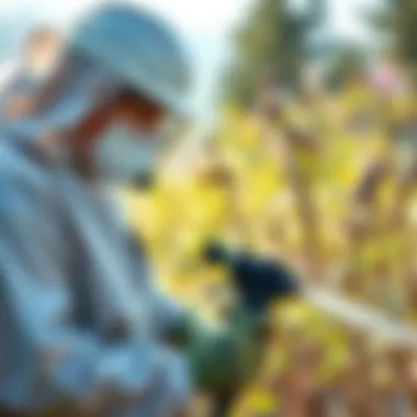 Eco-Friendly Pest Control Practices A professional exterminator applying eco-friendly pest control methods.