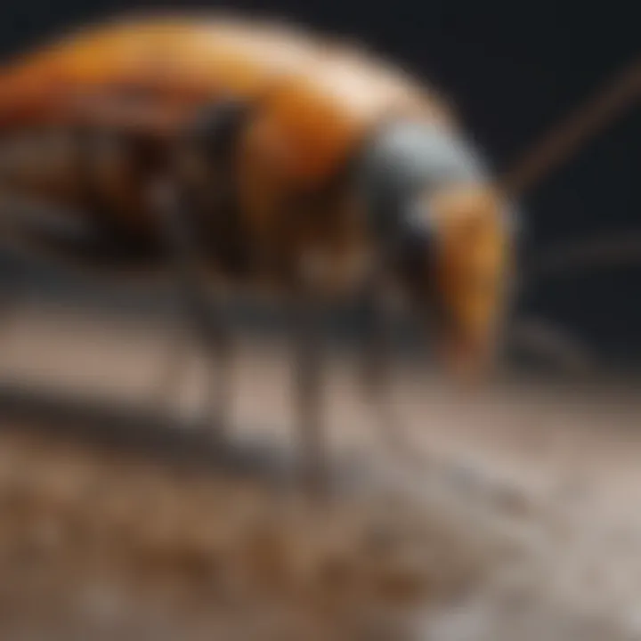 Close-up of a beneficial insect aiding in pest control.