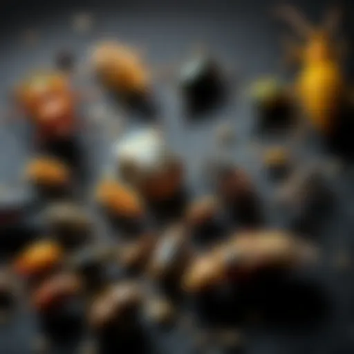 A diverse range of common household pests