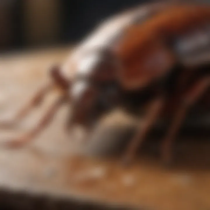 Visual representation of health hazards linked to cockroach infestations