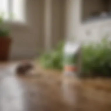 Natural Pest Control in Home A tranquil home environment showcasing peppermint packets strategically placed.
