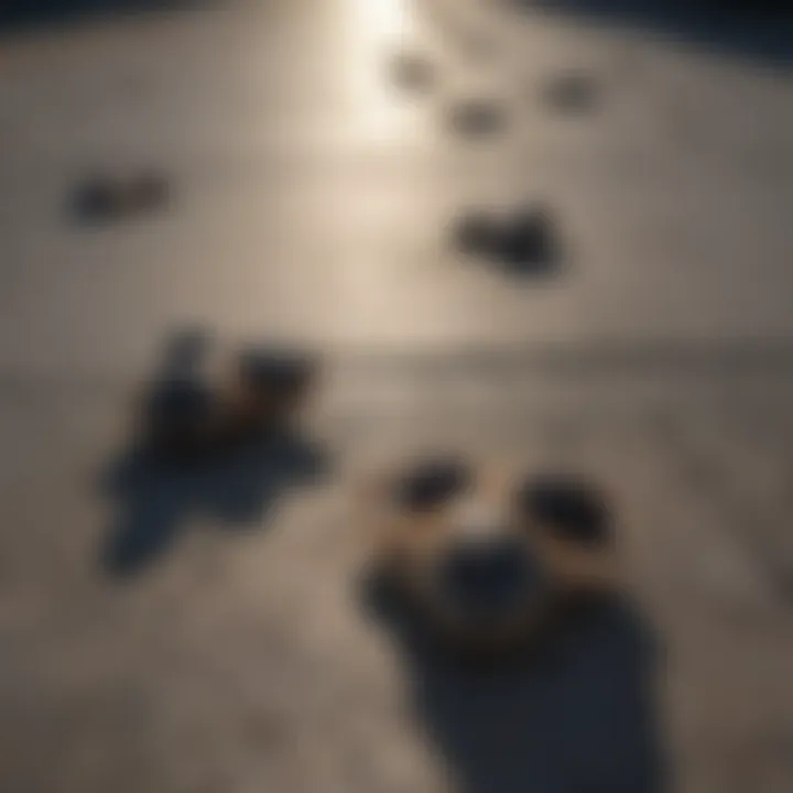 Close-up of raccoon paw prints on a roof