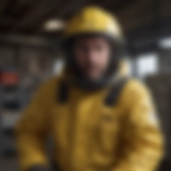 Expert evaluating a bee infestation in a garage